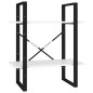 vidaXL Bücherregal 2 Fächer Weiß 60x30x70 cm Holzwerkstoff vidaXL Bücherregal 2 Fächer Weiß 60x30x70 cm Holzwerkstoff