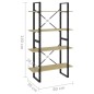 vidaXL Bücherregal 4 Fächer Sonoma-Eiche 80x30x140 cm Holzwerkstoff vidaXL Bücherregal 4 Fächer Sonoma-Eiche 80x30x140 cm Holzwerkstoff