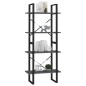 vidaXL Bücherregal 4 Fächer Grau 60x30x140 cm Kiefer Massivholz vidaXL Bücherregal 4 Fächer Grau 60x30x140 cm Kiefer Massivholz