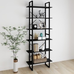vidaXL Hochschrank Schwarz 80x30x210 cm Massivholz Kiefer