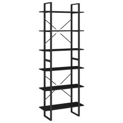 vidaXL Hochschrank Schwarz 80x30x210 cm Massivholz Kiefer