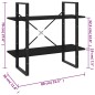 vidaXL Bücherregal 2 Fächer Schwarz 80x30x70 cm Holzwerkstoff vidaXL Bücherregal 2 Fächer Schwarz 80x30x70 cm Holzwerkstoff
