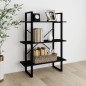 vidaXL Bücherregal 3 Fächer Schwarz 80x30x105 cm Massivholz Kiefer vidaXL Bücherregal 3 Fächer Schwarz 80x30x105 cm Massivholz Kiefer