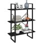 vidaXL Bücherregal 3 Fächer Schwarz 80x30x105 cm Massivholz Kiefer vidaXL Bücherregal 3 Fächer Schwarz 80x30x105 cm Massivholz Kiefer