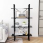 vidaXL Bücherregal 4 Fächer Schwarz 80x30x140 cm Holzwerkstoff vidaXL Bücherregal 4 Fächer Schwarz 80x30x140 cm Holzwerkstoff