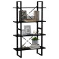vidaXL Bücherregal 4 Fächer Schwarz 80x30x140 cm Holzwerkstoff vidaXL Bücherregal 4 Fächer Schwarz 80x30x140 cm Holzwerkstoff