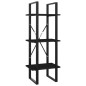 vidaXL Bücherregal 3 Fächer Schwarz 40x30x105 cm Holzwerkstoff vidaXL Bücherregal 3 Fächer Schwarz 40x30x105 cm Holzwerkstoff