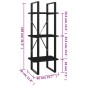 vidaXL Bücherregal 3 Fächer Schwarz 40x30x105 cm Holzwerkstoff vidaXL Bücherregal 3 Fächer Schwarz 40x30x105 cm Holzwerkstoff