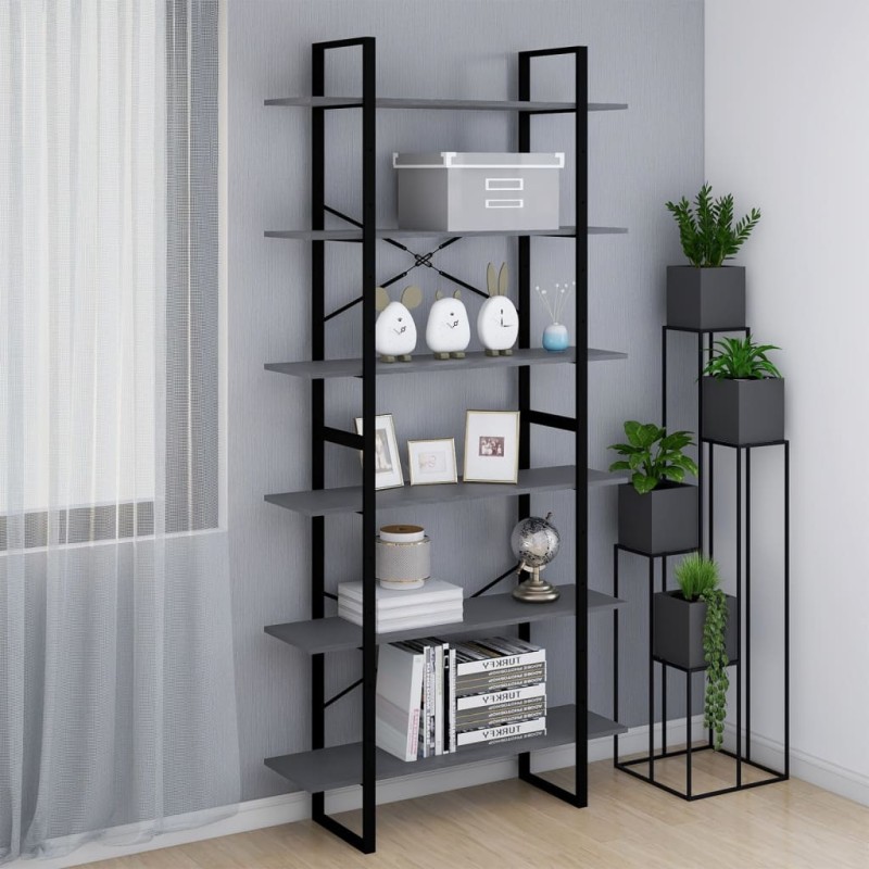 vidaXL Hochschrank Grau 100x30x210 cm Massivholz Kiefer vidaXL Hochschrank Grau 100x30x210 cm Massivholz Kiefer