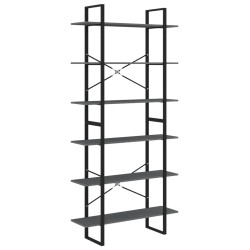vidaXL Hochschrank Grau 100x30x210 cm Massivholz Kiefer