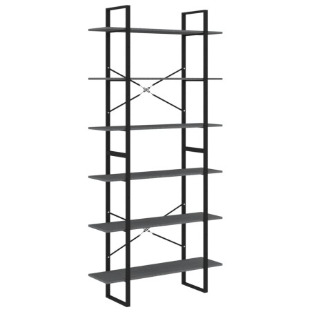 vidaXL Hochschrank Grau 100x30x210 cm Massivholz Kiefer
