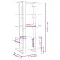 vidaXL Bücherregal/Raumteiler Grau Sonoma 80x30x160 cm Holzwerkstoff vidaXL Bücherregal/Raumteiler Grau Sonoma 80x30x160 cm Holzwerkstoff
