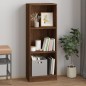 vidaXL Bücherregal 3 Fächer Braun Eichen-Optik 40x24x109 cm vidaXL Bücherregal 3 Fächer Braun Eichen-Optik 40x24x109 cm