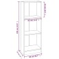 vidaXL Bücherregal 3 Fächer Braun Eichen-Optik 40x24x109 cm vidaXL Bücherregal 3 Fächer Braun Eichen-Optik 40x24x109 cm