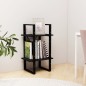 vidaXL Bücherregal 2 Fächer Schwarz 40x30x70 cm Kiefer Massivholz vidaXL Bücherregal 2 Fächer Schwarz 40x30x70 cm Kiefer Massivholz