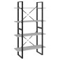 vidaXL Bücherregal 4 Fächer Betongrau 80x30x140 cm Holzwerkstoff vidaXL Bücherregal 4 Fächer Betongrau 80x30x140 cm Holzwerkstoff