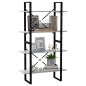 vidaXL Bücherregal 4 Fächer Betongrau 80x30x140 cm Holzwerkstoff vidaXL Bücherregal 4 Fächer Betongrau 80x30x140 cm Holzwerkstoff