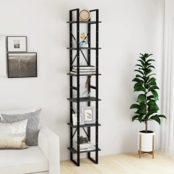 vidaXL Hochschrank Grau 40x30x210 cm Massivholz Kiefer