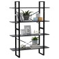 vidaXL Bücherregal 4 Fächer Grau 100x30x140 cm Holzwerkstoff vidaXL Bücherregal 4 Fächer Grau 100x30x140 cm Holzwerkstoff