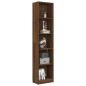vidaXL Bücherregal 5 Fächer Braun Eiche 40x24x175 cm Holzwerkstoff vidaXL Bücherregal 5 Fächer Braun Eiche 40x24x175 cm Holzwerkstoff