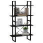 vidaXL Bücherregal 4 Fächer Schwarz 80x30x140 cm Kiefer Massivholz vidaXL Bücherregal 4 Fächer Schwarz 80x30x140 cm Kiefer Massivholz