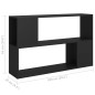 vidaXL Bücherregal Schwarz 100x24x63 cm Holzwerkstoff vidaXL Bücherregal Schwarz 100x24x63 cm Holzwerkstoff