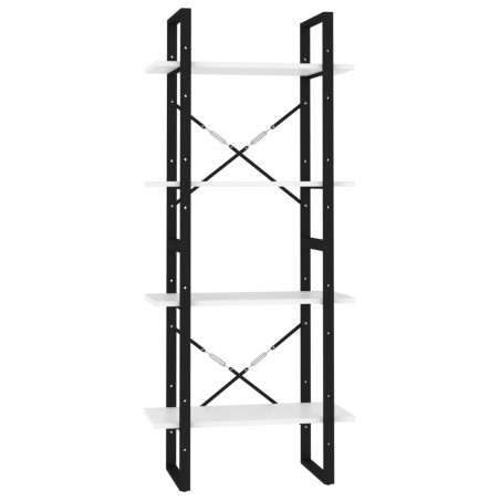 vidaXL Bücherregal 4 Fächer Weiß 60x30x140 cm Holzwerkstoff