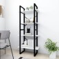 vidaXL Bücherregal 4 Fächer Weiß 60x30x140 cm Holzwerkstoff vidaXL Bücherregal 4 Fächer Weiß 60x30x140 cm Holzwerkstoff