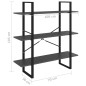 vidaXL Bücherregal Grau 100x30x105 cm Holzwerkstoff vidaXL Bücherregal Grau 100x30x105 cm Holzwerkstoff