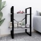 vidaXL Bücherregal 2 Fächer Betongrau 60x30x70 cm Holzwerkstoff vidaXL Bücherregal 2 Fächer Betongrau 60x30x70 cm Holzwerkstoff