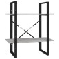 vidaXL Bücherregal 2 Fächer Betongrau 60x30x70 cm Holzwerkstoff vidaXL Bücherregal 2 Fächer Betongrau 60x30x70 cm Holzwerkstoff