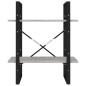 vidaXL Bücherregal 2 Fächer Betongrau 60x30x70 cm Holzwerkstoff vidaXL Bücherregal 2 Fächer Betongrau 60x30x70 cm Holzwerkstoff