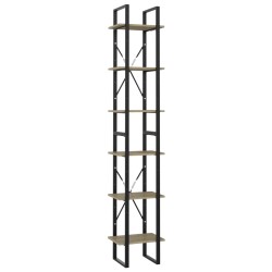 vidaXL Bücherregal 6 Fächer Sonoma-Eiche 40x30x210 cm Holzwerkstoff