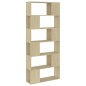 vidaXL Bücherregal Raumteiler Sonoma-Eiche 80x24x186 cm Holzwerkstoff vidaXL Bücherregal Raumteiler Sonoma-Eiche 80x24x186 cm Holzwerkstoff