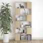 vidaXL Bücherregal Raumteiler Sonoma-Eiche 80x24x186 cm Holzwerkstoff vidaXL Bücherregal Raumteiler Sonoma-Eiche 80x24x186 cm Holzwerkstoff