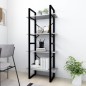 vidaXL Bücherregal 4 Fächer Betongrau 60x30x140 cm Holzwerkstoff vidaXL Bücherregal 4 Fächer Betongrau 60x30x140 cm Holzwerkstoff