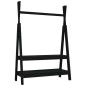 vidaXL Kleiderschrank Schwarz 100x45,5x150 cm Massivholz Kiefer vidaXL Kleiderschrank Schwarz 100x45,5x150 cm Massivholz Kiefer