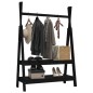 vidaXL Kleiderschrank Schwarz 100x45,5x150 cm Massivholz Kiefer vidaXL Kleiderschrank Schwarz 100x45,5x150 cm Massivholz Kiefer