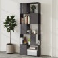 vidaXL Bücherregal Raumteiler Hochglanz-Grau 60x24x155 cm vidaXL Bücherregal Raumteiler Hochglanz-Grau 60x24x155 cm