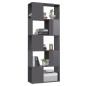 vidaXL Bücherregal Raumteiler Hochglanz-Grau 60x24x155 cm vidaXL Bücherregal Raumteiler Hochglanz-Grau 60x24x155 cm