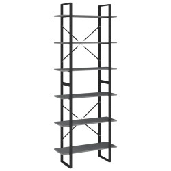 vidaXL Hochschrank Grau 80x30x210 cm Massivholz Kiefer