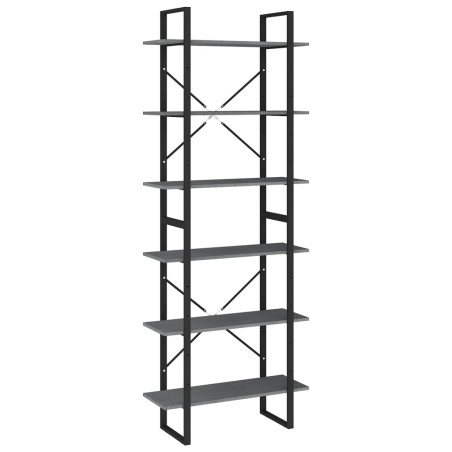 vidaXL Hochschrank Grau 80x30x210 cm Massivholz Kiefer