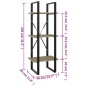 vidaXL Bücherregal 3 Fächer Sonoma-Eiche 40x30x105 cm Holzwerkstoff vidaXL Bücherregal 3 Fächer Sonoma-Eiche 40x30x105 cm Holzwerkstoff