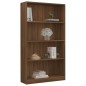vidaXL Bücherregal 4 Fächer Braun Eichen-Optik 80x24x142 cm vidaXL Bücherregal 4 Fächer Braun Eichen-Optik 80x24x142 cm