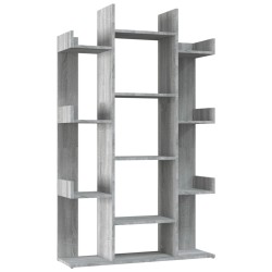 vidaXL Bücherregal Grau Sonoma 86x25,5x140 cm Holzwerkstoff