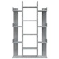 vidaXL Bücherregal Grau Sonoma 86x25,5x140 cm Holzwerkstoff vidaXL Bücherregal Grau Sonoma 86x25,5x140 cm Holzwerkstoff