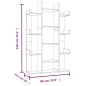vidaXL Bücherregal Grau Sonoma 86x25,5x140 cm Holzwerkstoff vidaXL Bücherregal Grau Sonoma 86x25,5x140 cm Holzwerkstoff