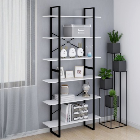 vidaXL Hochschrank Weiß 100x30x210 cm Holzwerkstoff