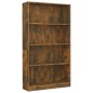 vidaXL Bücherregal 4 Fächer Räuchereiche 80x24x142 cm Holzwerkstoff vidaXL Bücherregal 4 Fächer Räuchereiche 80x24x142 cm Holzwerkstoff
