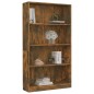 vidaXL Bücherregal 4 Fächer Räuchereiche 80x24x142 cm Holzwerkstoff vidaXL Bücherregal 4 Fächer Räuchereiche 80x24x142 cm Holzwerkstoff